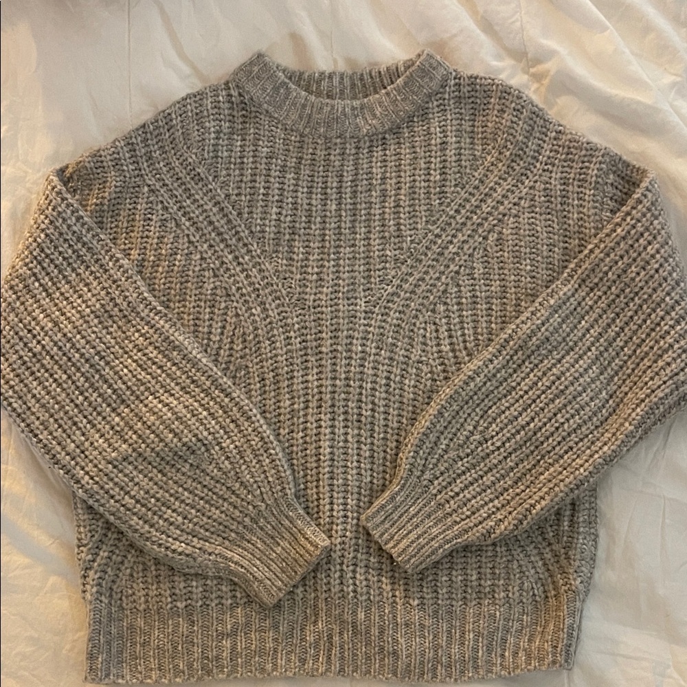 a new day chunky knit Gray Crew Neck Sweater